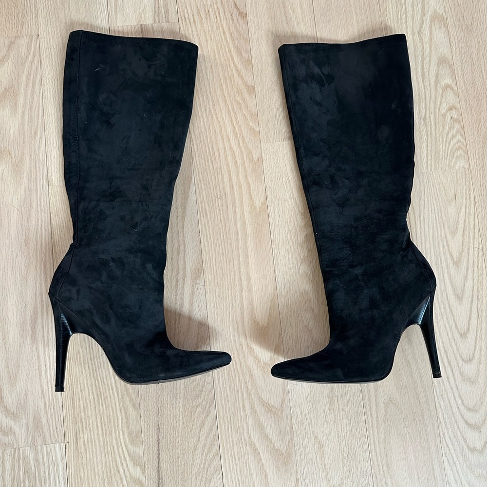 sigerson morrison high suede boots size 9